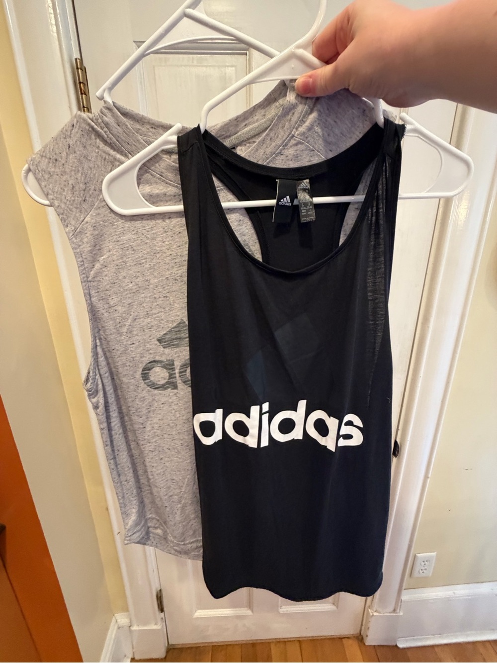 Women’s Set of 2 Adidas Medium Tank Tops- Black & Grey- Size Medium